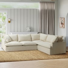 Softy Premium 5 Seater Queen Slipcover Corner Sofa Bed
