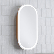 Soho 450mm Pill LED Mirrored Shaving Cabinet