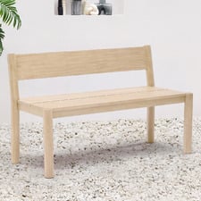 Andie Eucalyptus Wood Garden Bench