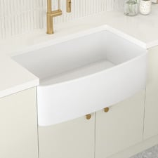 Bowral Curve 835mm Extra Large Single Fireclay Farmhouse Sink