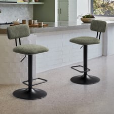 (Set of 2) Olive Denver Adjustable Bar Stools