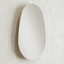 Mecca 500mm Pebble Oak Shaving Cabinet