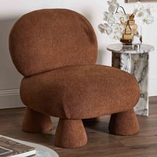 Caramel Barney Boucle Accent Chair