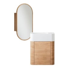 Boyd 450mm Wall Hung Small Space Vanity Package with Shaving Cabinet