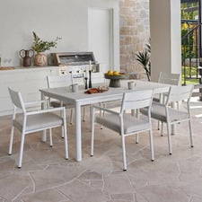 6 Seater Kamari Aluminium Outdoor Dining Set