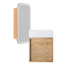 Cali 450mm Wall Hung Small Space Vanity Package with LED Mirror