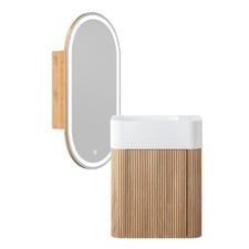 Nomad 450mm Wall Hung Vanity Package with LED Mirror