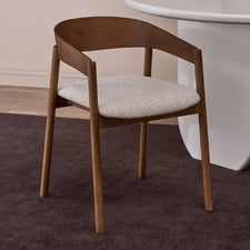 Mattia Curved Back Solid Beech Wood Dining Chair