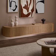 211cm Hayley Curved Wall-Mounted TV Unit