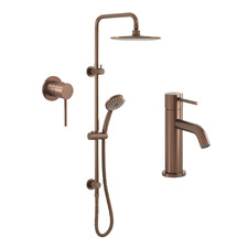 Clovelly Bronze Mixer Tapware & Shower Package