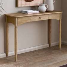 Willa 1 Drawer Ash Wood Console Table