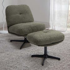 2 Piece Jerome Swivel Accent Chair & Ottoman Set