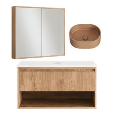 Mabel 900mm Wall Hung Vanity & Concrete Basin Package