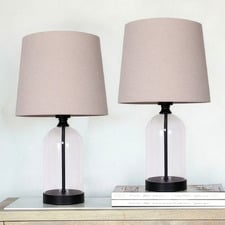 Grace Glass Table Lamps (Set of 2)