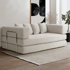 Jemima 3 Seater Queen Boucle Compressed Sofa Bed