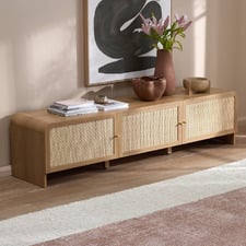 Maxine Curved Rattan TV Unit
