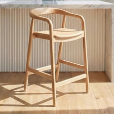 65cm Bali Solid Rubberwood Bar Stool