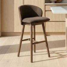 65cm Colby Upholstered Bentwood Bar Stool
