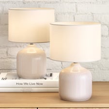 Darcy Ceramic Bedside Lamps (Set of 2)