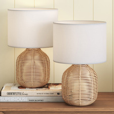 Lyla Rattan Table Lamps (Set of 2)