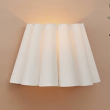 Clem White Scalloped Wall Light
