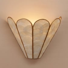 Mintie Scalloped Capiz Shell Wall Light