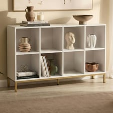 White & Gold Marlene Bookcase