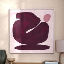 Merlot Block Framed Canvas Wall Art