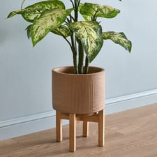 Flores Ceramic Planter with Stand