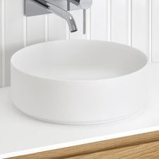 Sabina 360mm Matte White Ceramic Above Counter Basin
