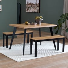 Kaida Dining Table & Bench Set