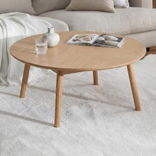 Dion Round Herringbone Coffee Table