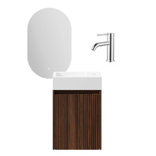 Panama 400mm Vanity Package with Mixer & LED Mirror