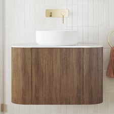 Nomad 750mm Walnut Wall Hung Single Vanity