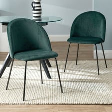 Aria Velvet Dining Chairs (Set of 2)