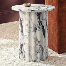 Tilly Viola Marble-Look Side Table