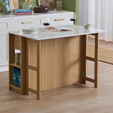 Ambrose Extendable Kitchen Island Bench with Storage