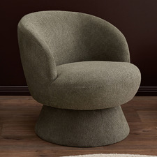 Eloise Chenille Swivel Armchair