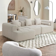 Bowie 4 Seater Boucle Sofa with Chaise