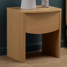 Natural Kira 1 Drawer Bedside Table
