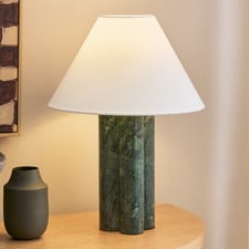 Alma Stacked Column Marble Table Lamp