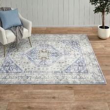 Evelina Vintage-Style Power-Loomed Rug