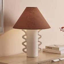 Edie Ceramic & Linen Table Lamp