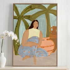 Palm Haven Framed Canvas Wall Art