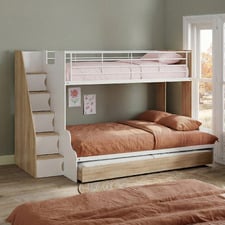 Levi Single Over Double Bunk Bed with Trundle