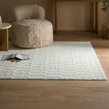 Cloud White Heather Hand-Woven Wool Rug