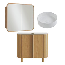 Valentine II 900mm Freestanding Vanity Shaving Cabinet Package