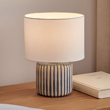 Layla Ceramic & Linen Table Lamp