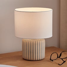 Layla Ceramic & Linen Table Lamp
