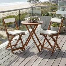 Cordoba 3 Piece Foldable Acacia Patio Set